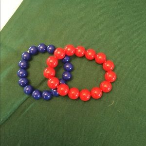 NAVY & RED COLORED BALL BRACELET  🌟